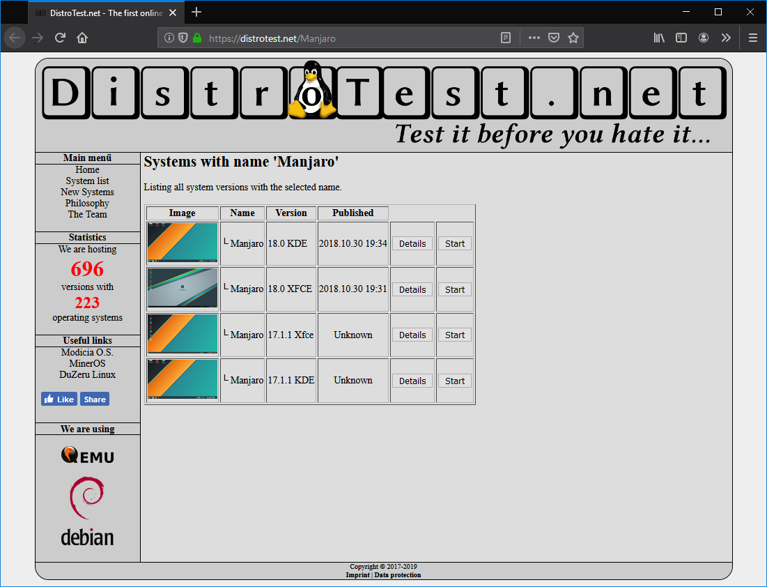DistroTest - Manjaro