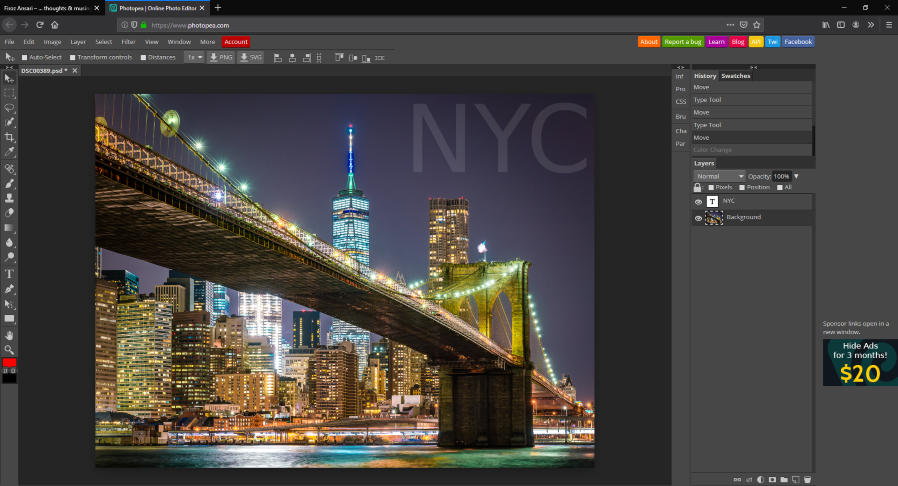 Photopea: advanced image editor